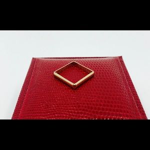 14k Gold square ring